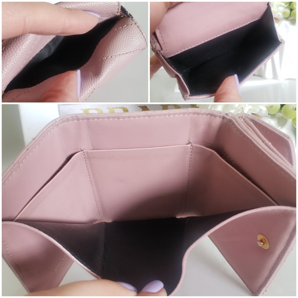 *SOLD* Authentic Pre-owned Yves Saint Laurent Compact Trifold Wallet - Picture 7 of 13
